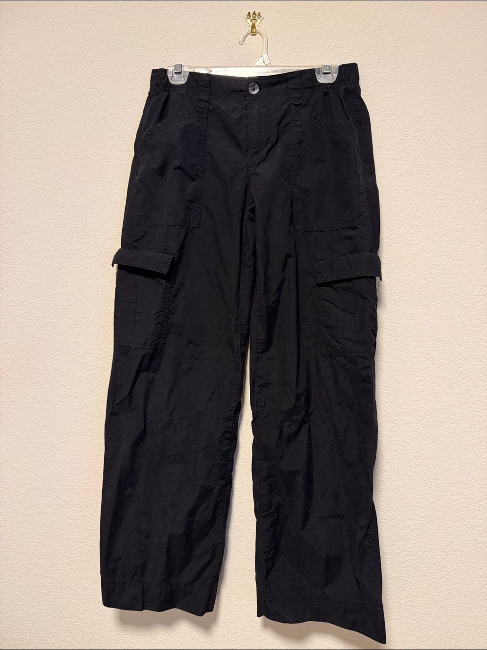 Old Navy Black Wide Leg Cargo Pants